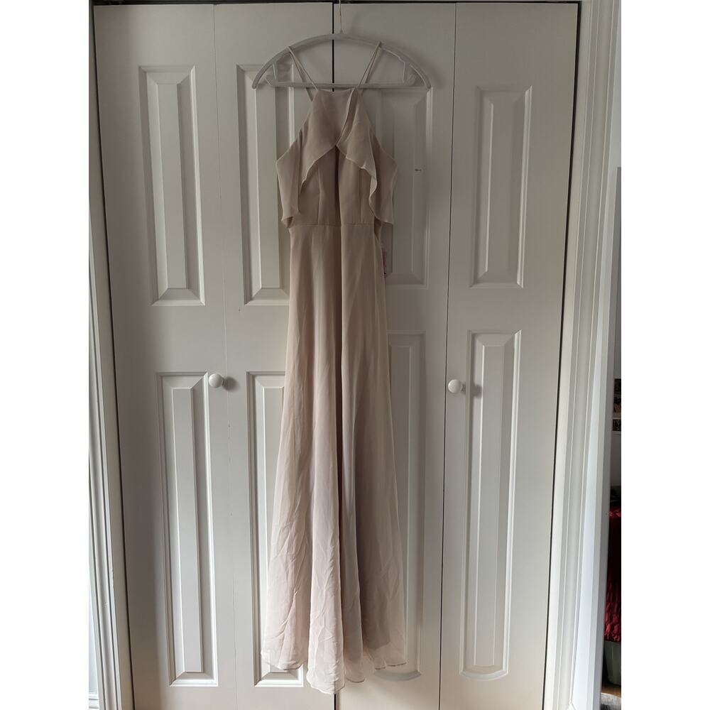Birdy Grey Small Blush Pink Maxi Dress with Ruffle Detail - Picture 2 of 8
